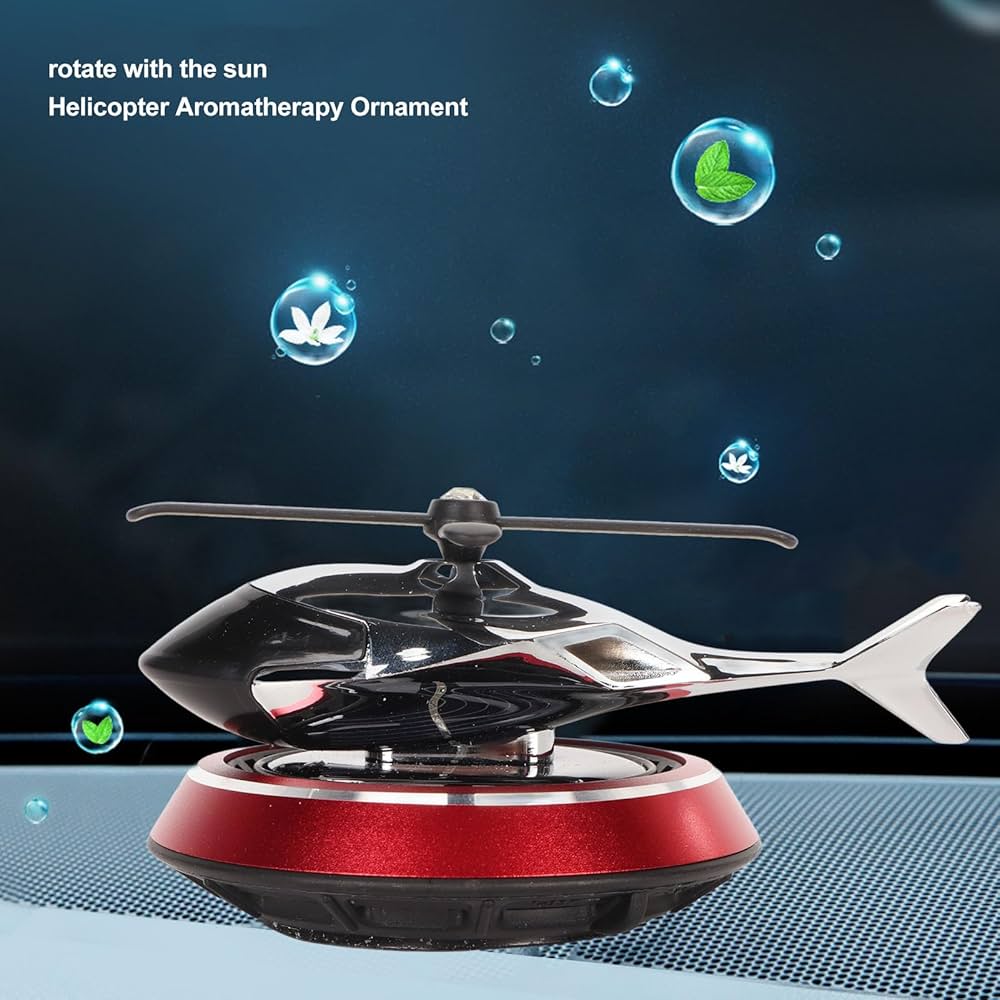 Helicopter Car Air Freshener | Rotating Solar Car Helicopter