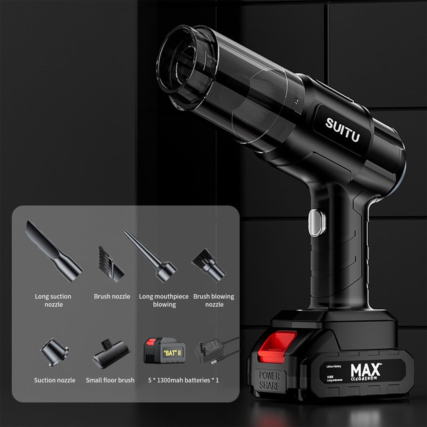 3 in 1 High Power Vacuum Cleaner Portable 18000PA Wireless