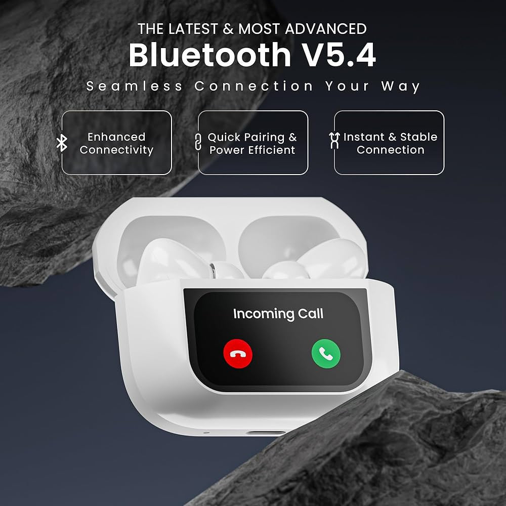 Bluetooth wireless earpod with display
