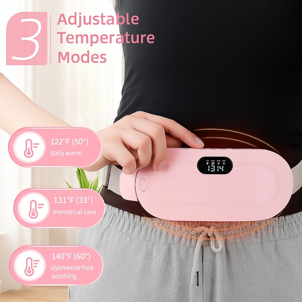 Menstrual Heating Pad for Periods Cramps | 3 heat modes & 4 Vibration Modes