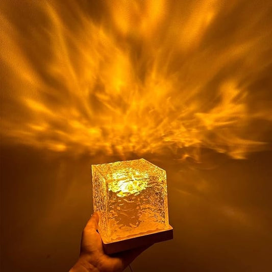Dynamic Water Ripple Night Light - LED Projector Lamp for Bedroom and Gaming Room Decor