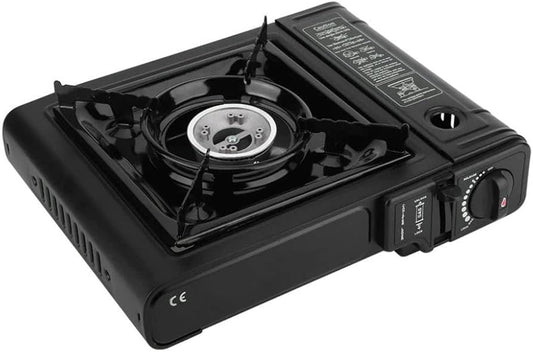 Dubai Gallery Portable Stove, Outdoor Camping, Double Use, Stainless Steel, Black, Gas Stove Heater