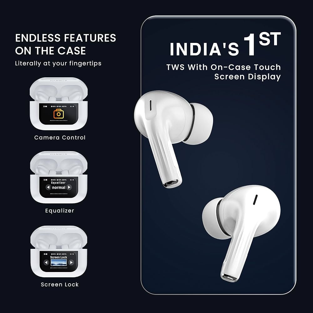 Bluetooth wireless earpod with display