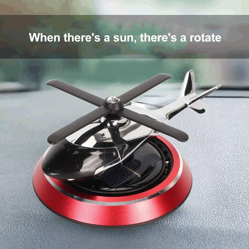 Helicopter Car Air Freshener | Rotating Solar Car Helicopter
