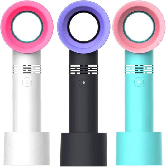 Electric Fan Mini Portable Fanless Fan, USB Rechargeable Electric Cooler