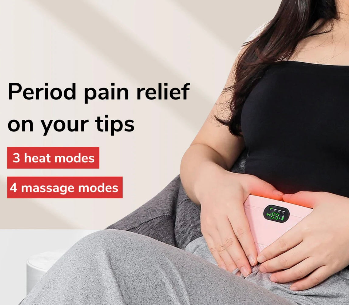Menstrual Heating Pad for Periods Cramps | 3 heat modes & 4 Vibration Modes
