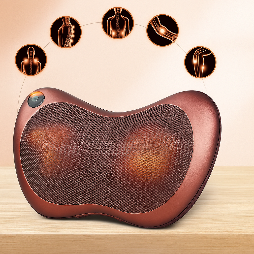 Neck Back Massager with Heat, Deep Tissue Kneading Massager